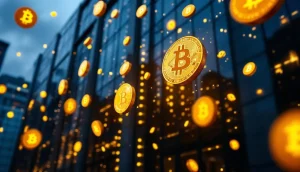 企業のビットコイン投資戦略を表現したイメージ