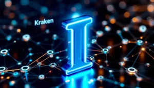 Krakenが支援するイーサリアムL2ネットワーク「Ink」のロゴとブロックチェーンの概念図
