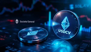 ソシエテ・ジェネラルが発行する米ドル連動ステーブルコインUSDCVのイメージ画像