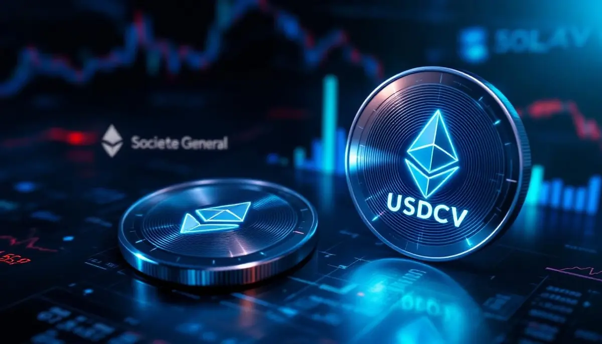 ソシエテ・ジェネラルが発行する米ドル連動ステーブルコインUSDCVのイメージ画像