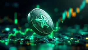 ソラナの課題を解決する新しい仮想通貨Solaxy（SOLX）のシンボルが上昇するイメージ