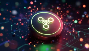 Solanaブロックチェーンの上に浮かぶSolaxy（SOLX）のシンボル
