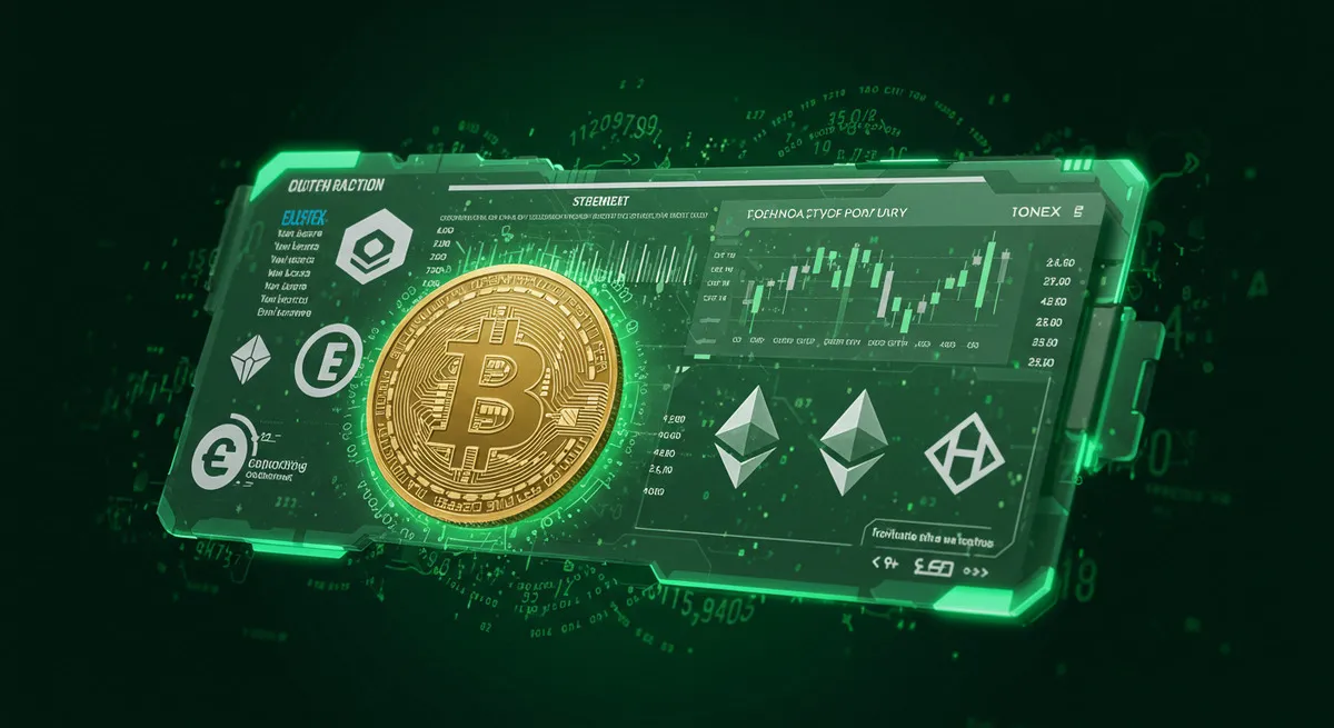 ビットコインと仮想通貨のデジタル取引インターフェース
