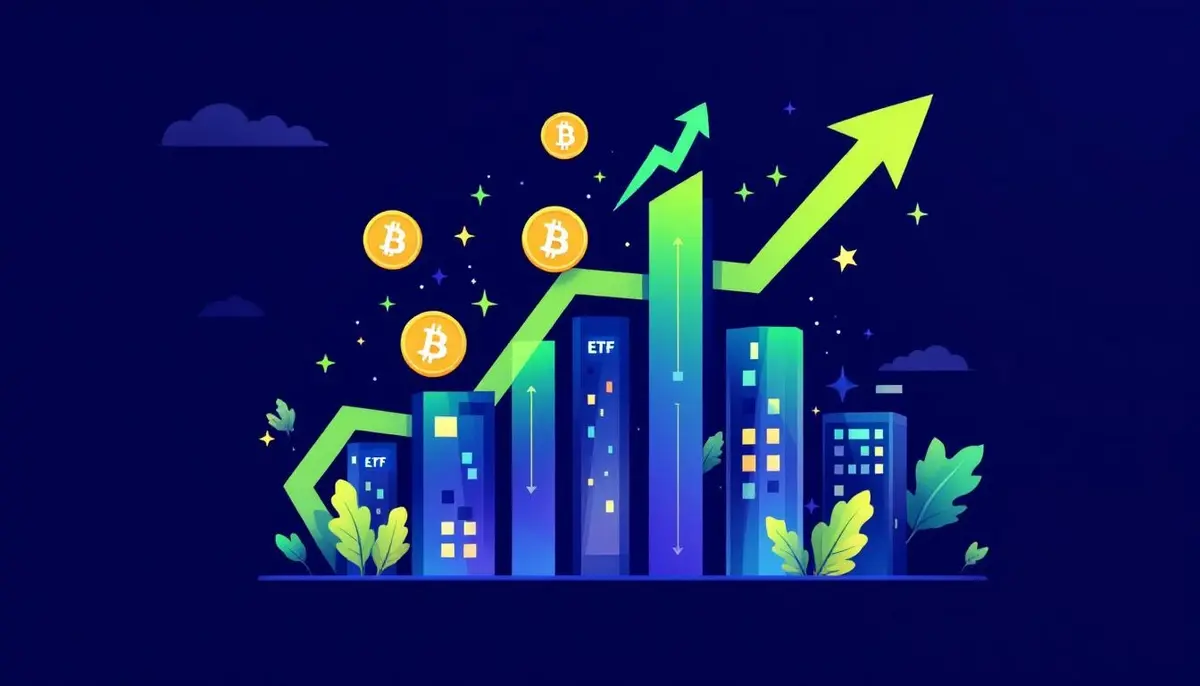 ビットコインを追い越して上昇するアルトコインを示すグラフのイラスト