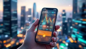 TradingViewのチャートを表示しているBitunixのモバイルアプリの画面。