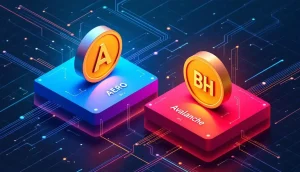 2つの低時価総額アルトコイン、AerodromeとBlackHoleがプラットフォーム上で輝いている様子を示すイラスト
