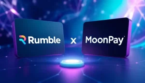 RumbleとMoonPayのロゴが並ぶ