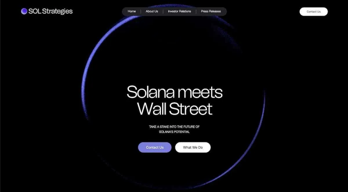 ソルストラテジーズの公式サイトファーストビュー