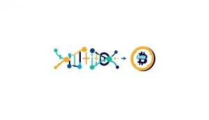 DNAの螺旋がBNBのロゴに変化していく様子