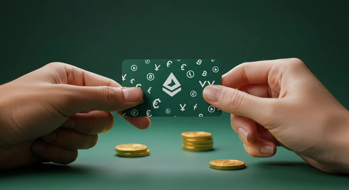 仮想通貨カードとデジタル決済のコンセプト