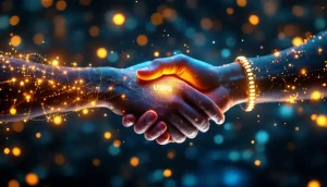GateとGlobal Dollar Networkがパートナーシップを結ぶ握手