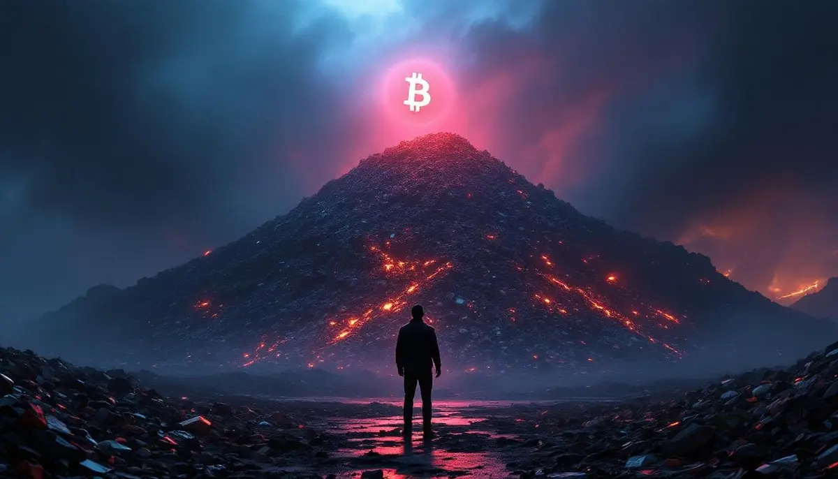 ビットコインを失った男性と埋立地
