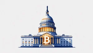 米国証券取引委員会（SEC）による仮想通貨規制の近代化を象徴するイラスト