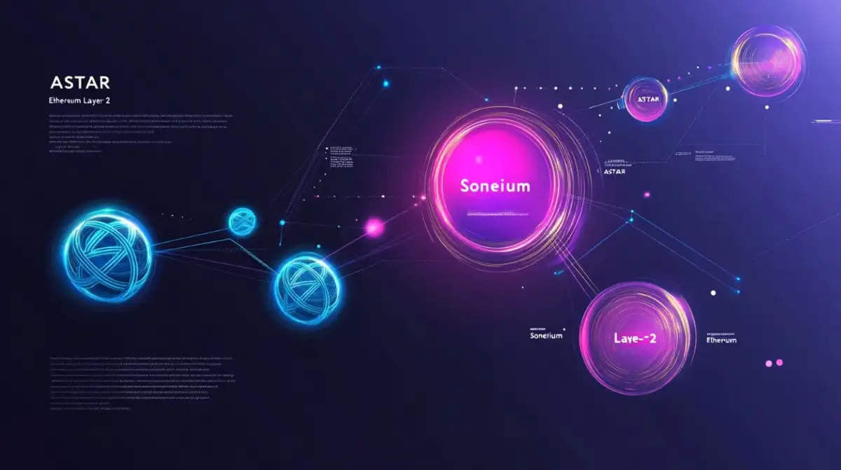 ASTARとSoneium、そのほかの要素とのつながりを示すイラスト