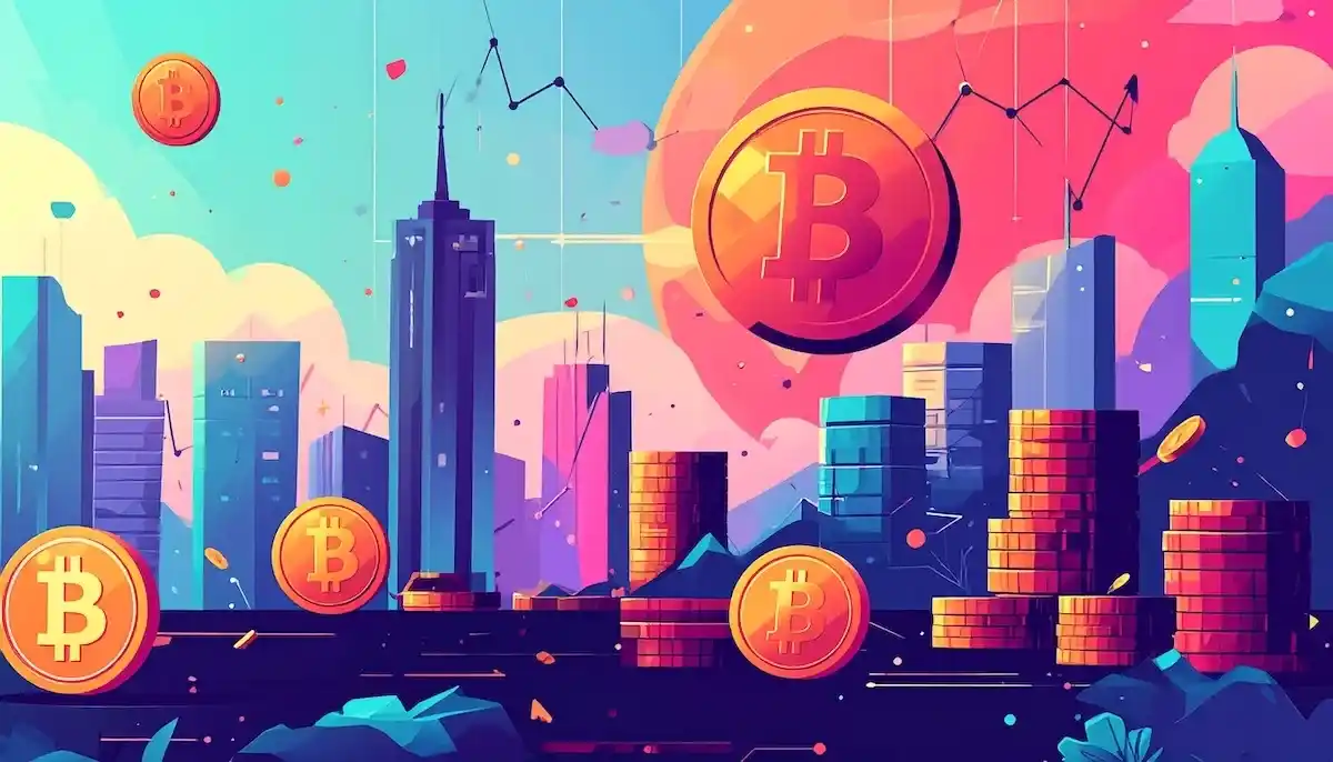 仮想通貨が太陽のように街に接近している
