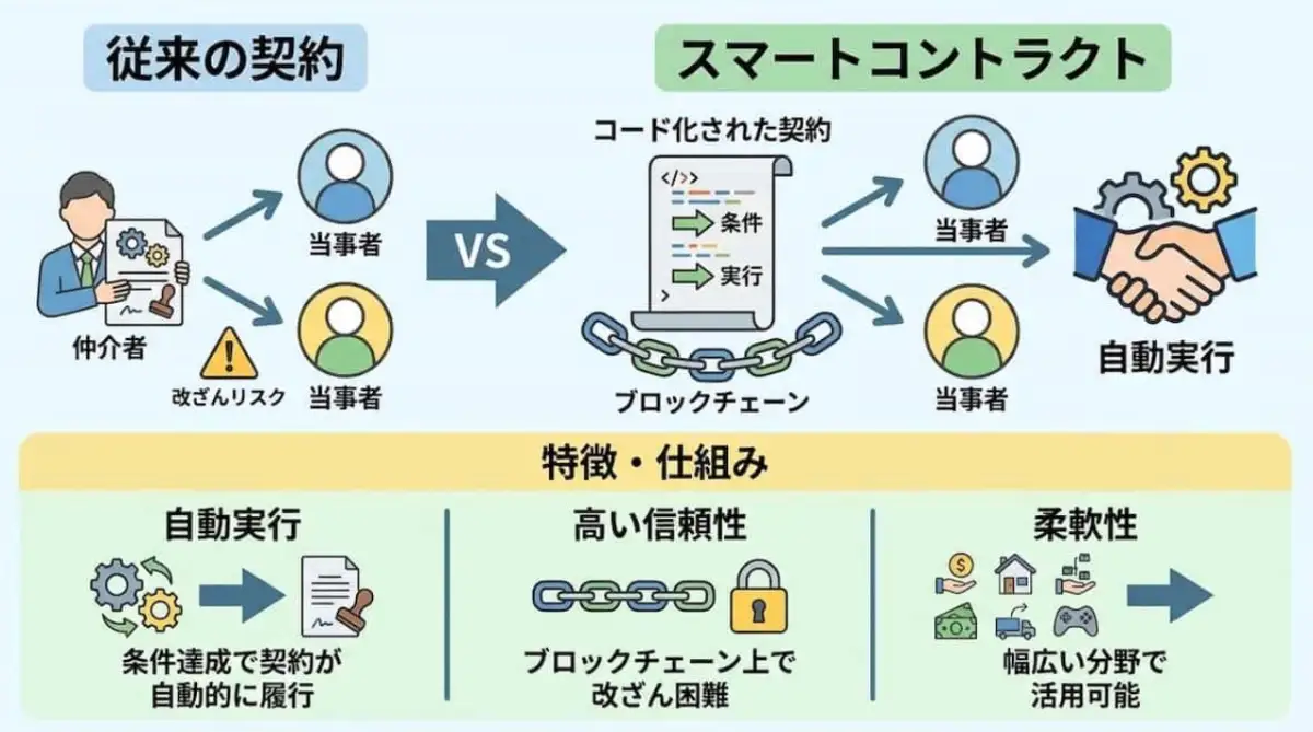 スマートコントラクトとは？仕組みや実装例をわかりやすく解説