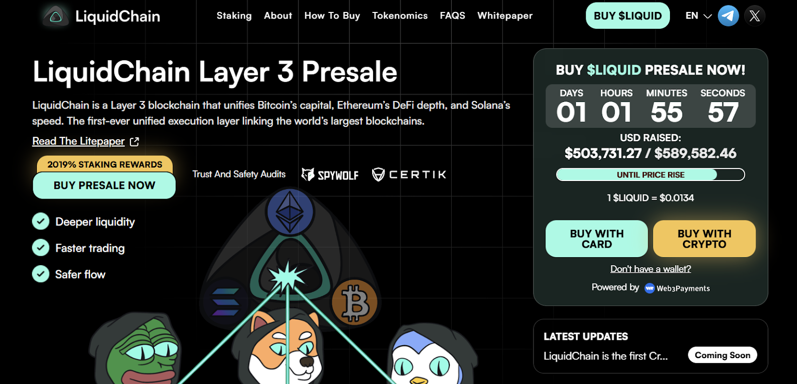 LiquidChain’s Presale Numbers and $LIQUID Token Utility