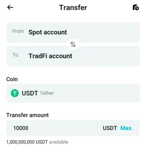 Bitget TradFiの始め方2-スマホ