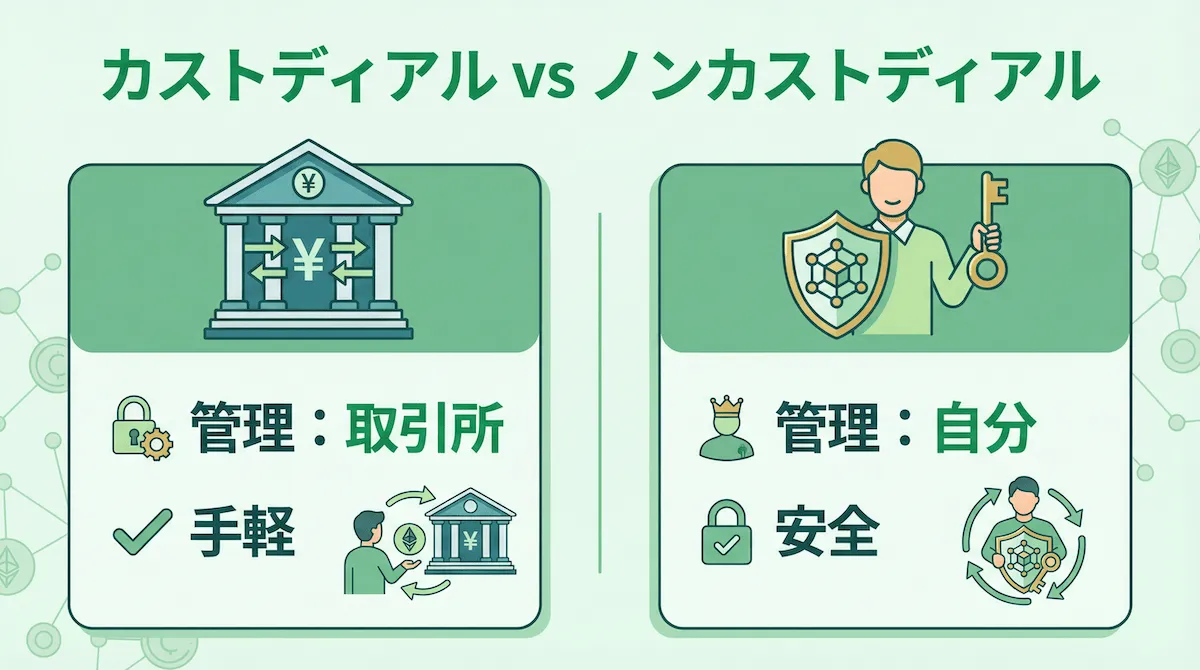 ノンカストディアルとカストディアルの違い