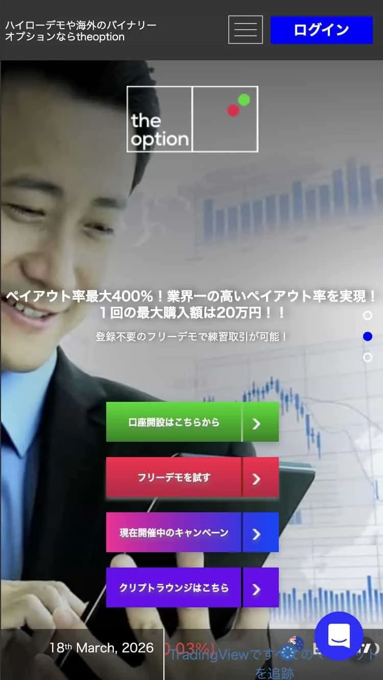 ザオプションのスマホファーストビュー