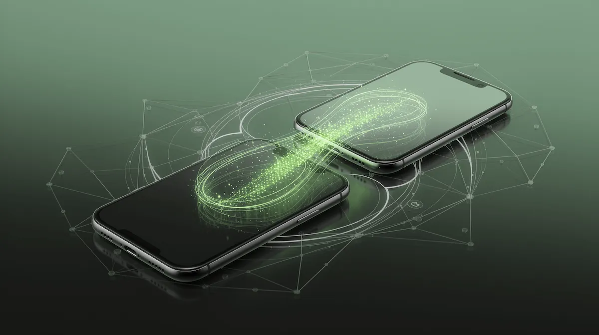 P2P通信でスマホがつながっている