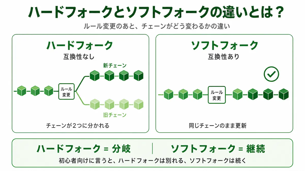 ハードフォークとソフトウォークの違い