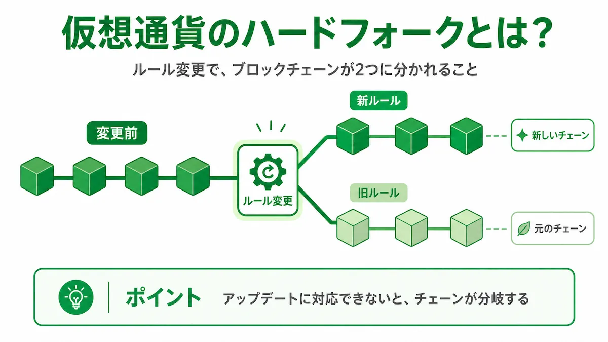 ハードフォークとは?仕組み