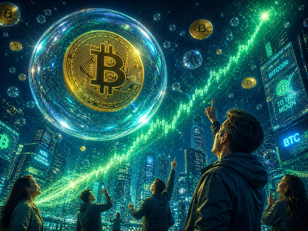 仮想通貨バブルのイメージ