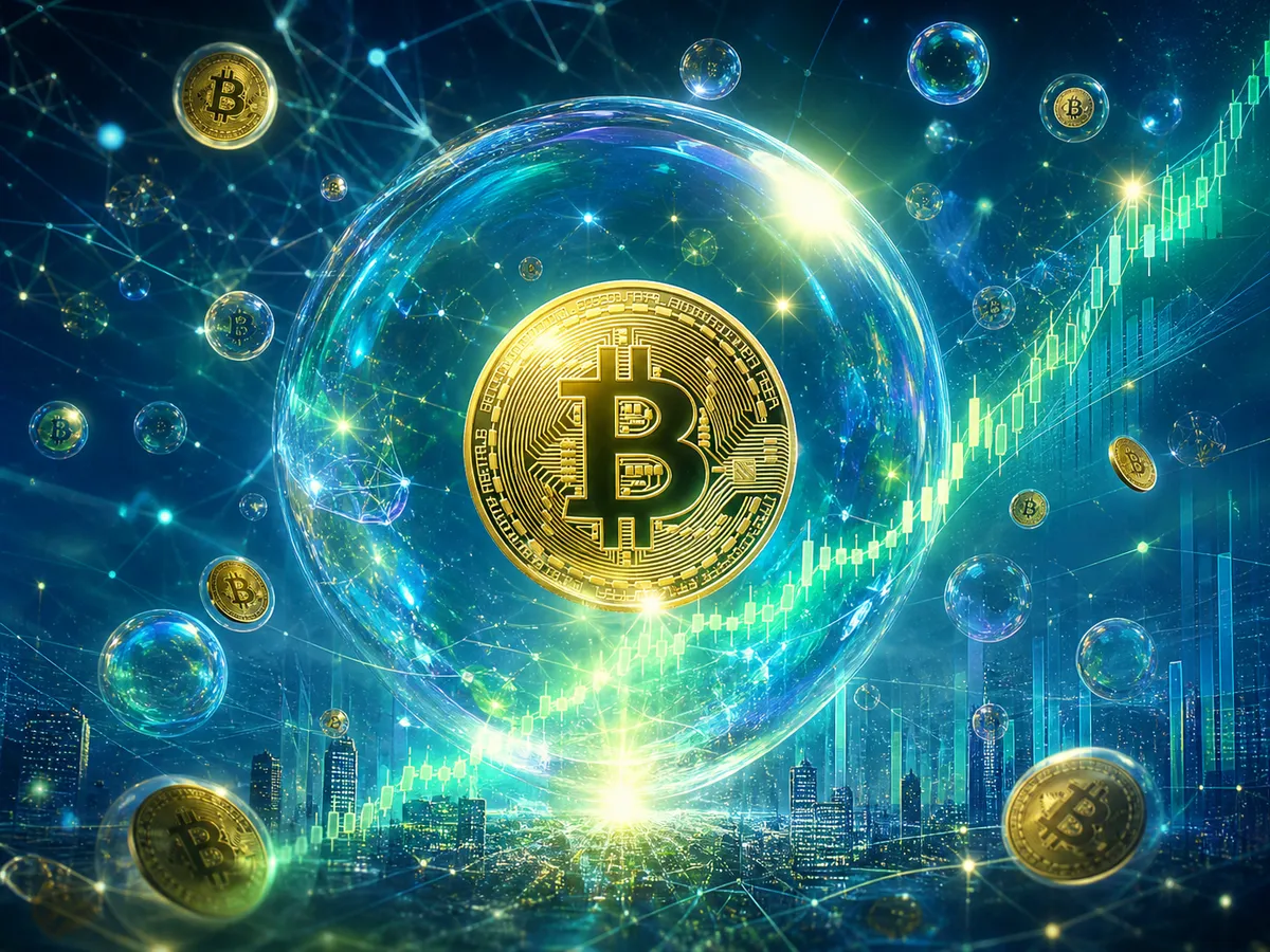 仮想通貨バブルのイメージ