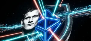 イーサリアムの新ロードマップを発表するヴィタリック・ブテリン氏の象徴的な画像