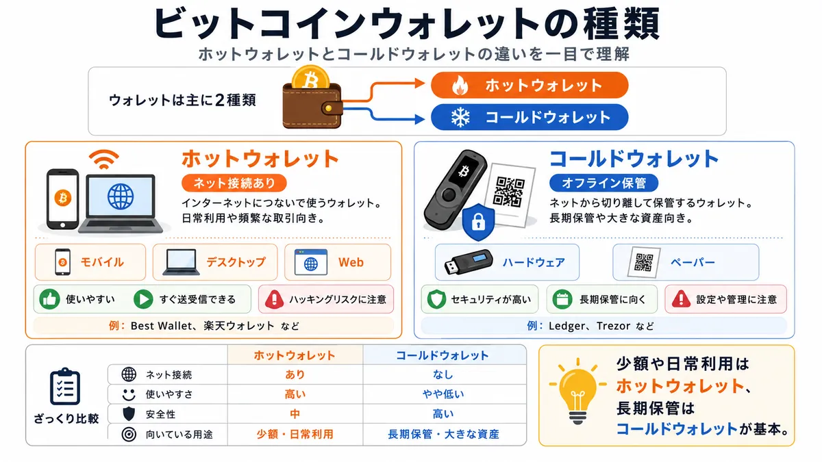 ビットコインウォレットの種類