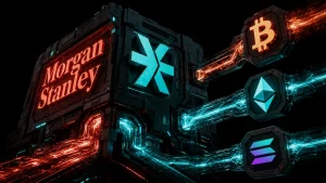 モルガン・スタンレー傘下イートレードの仮想通貨現物取引開始を象徴する画像