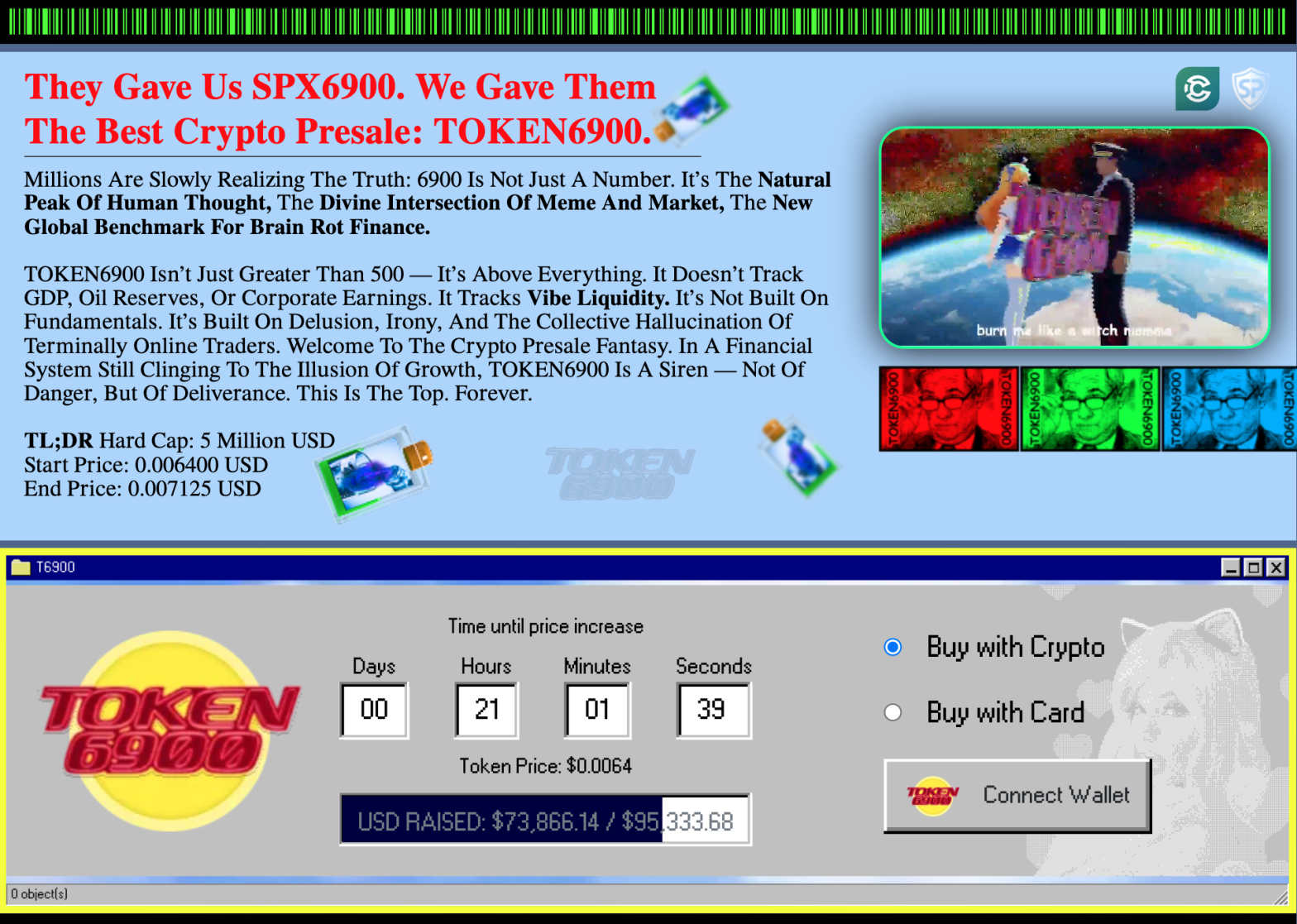 SPX6900을 뛰어넘을 궁극의 프리세일 토큰6900($T6900)