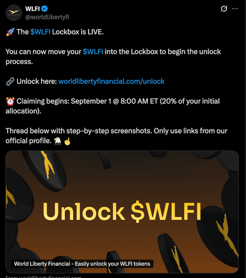 트럼프 코인 WLFI 코인, USD1, 오늘(9월 1일) 업비트 상장