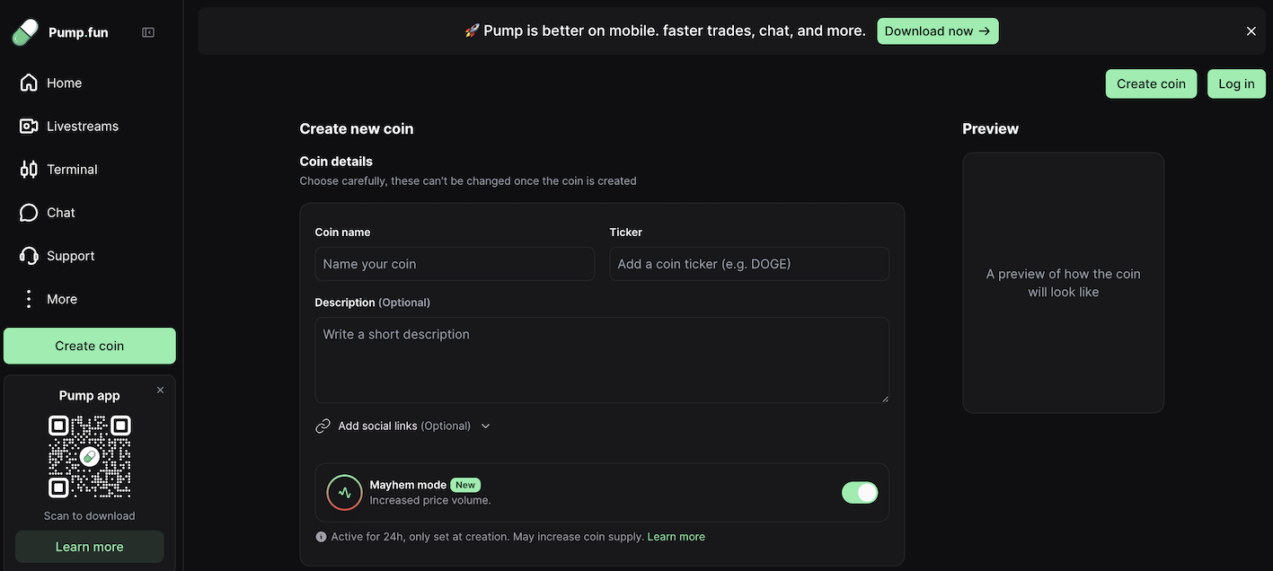 2026 년 펌프코인 전망, 펌프펀 코인(PUMP) 만들기