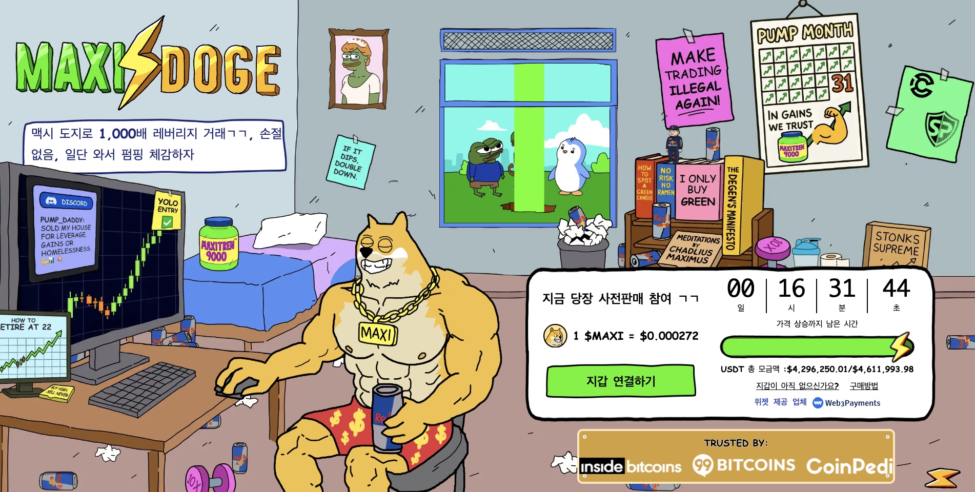 맥시도지 웹사이트