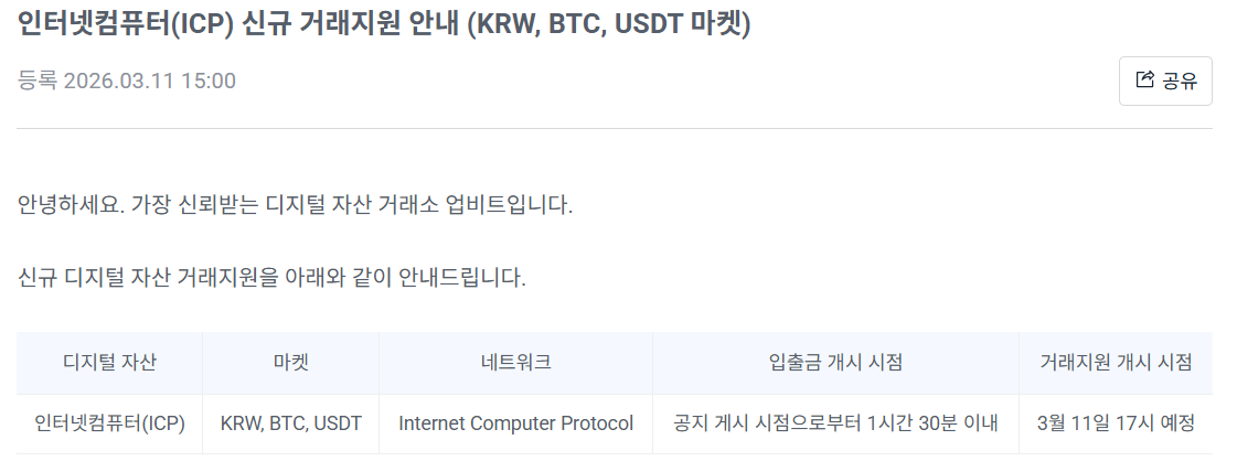 업비트 상장
