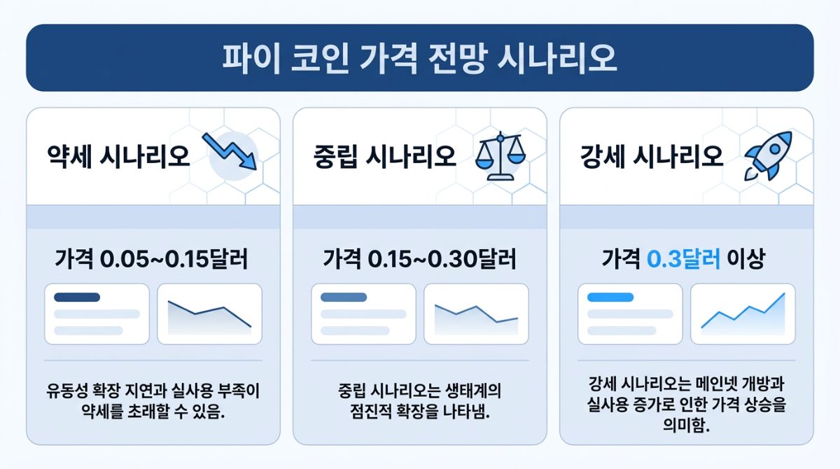 파이코인 가격 전망 시나리오