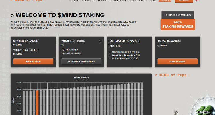 Staking ir paskutinės dienos $MIND presale
