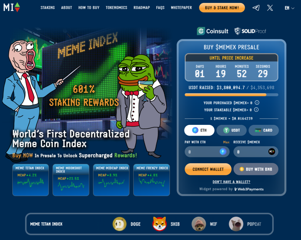 Meme Index - mēmu monētu diversifikācija tiem, kas negrib riskēt