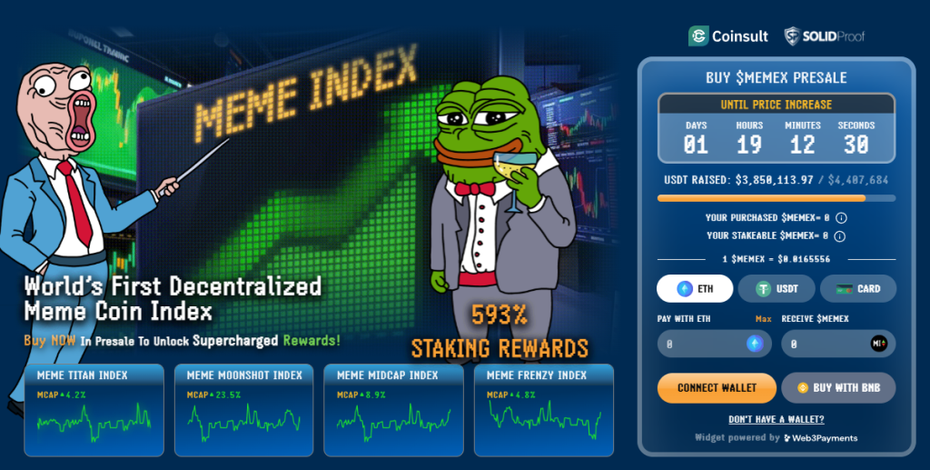 Meme Index - populārākās kriptovalūtas vienā žetonā