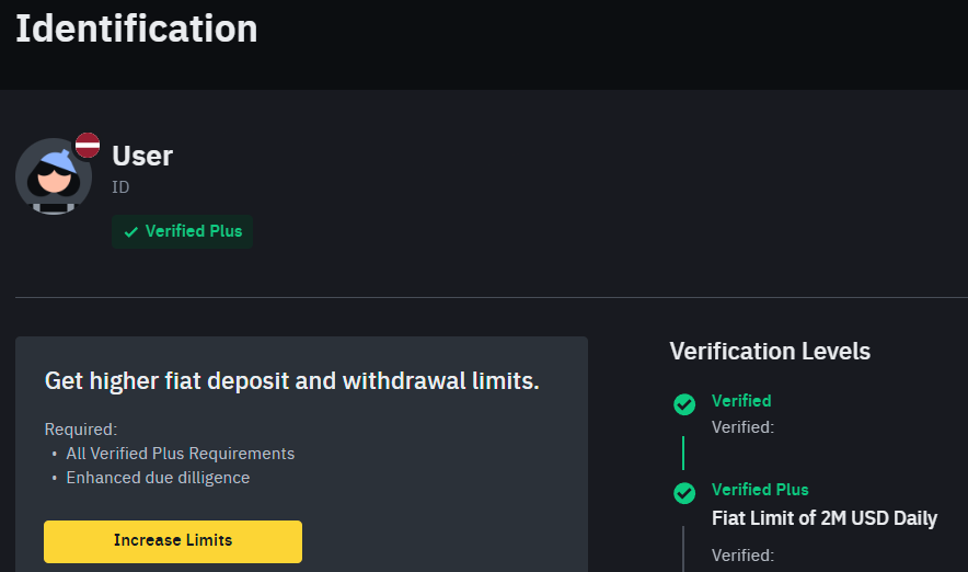 Personas identitātes pārbaude (KYC) Binance