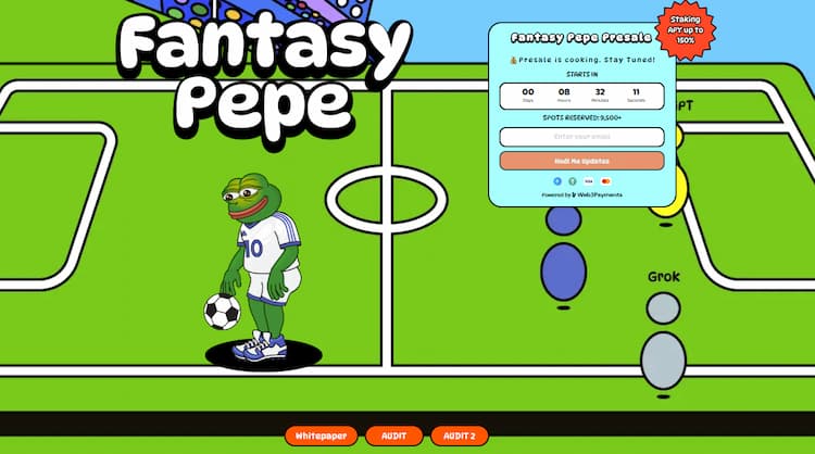 6. Fantasy Pepe ($FEPE) - mākslīgā intelekta futbols un mēmu kultūras mijiedarbība