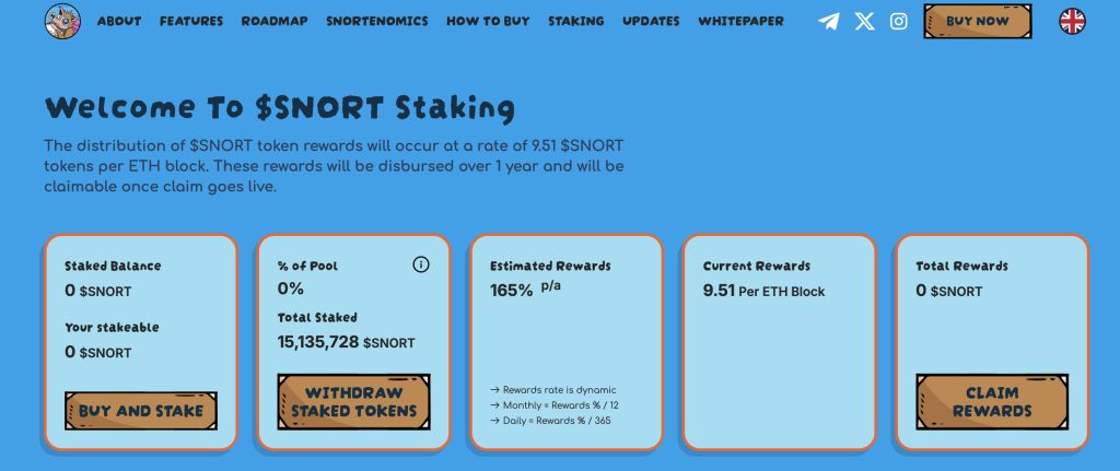 Snorter Token (SNORT) - mēmu monēta ar 165% ienesīgumu