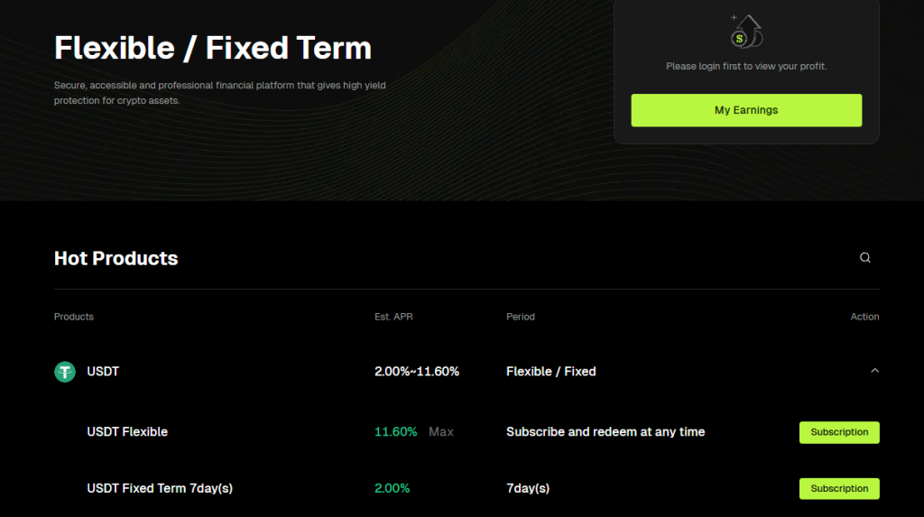 Bitunix peļņas iespējas (Bitunix Earn)