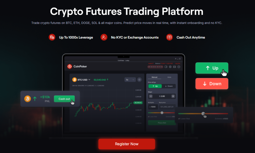 1. CoinFutures – iesācējiem draudzīga kriptovalūtu nākotnes līgumu platforma ar GameFi iespējām