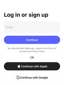 Best Wallet log in or sign up