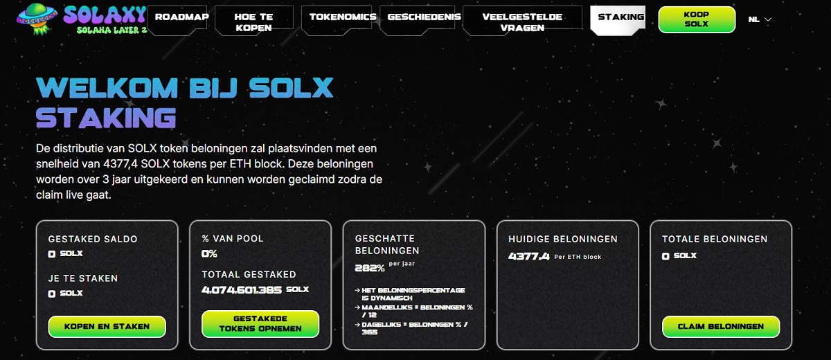 Solaxy staking