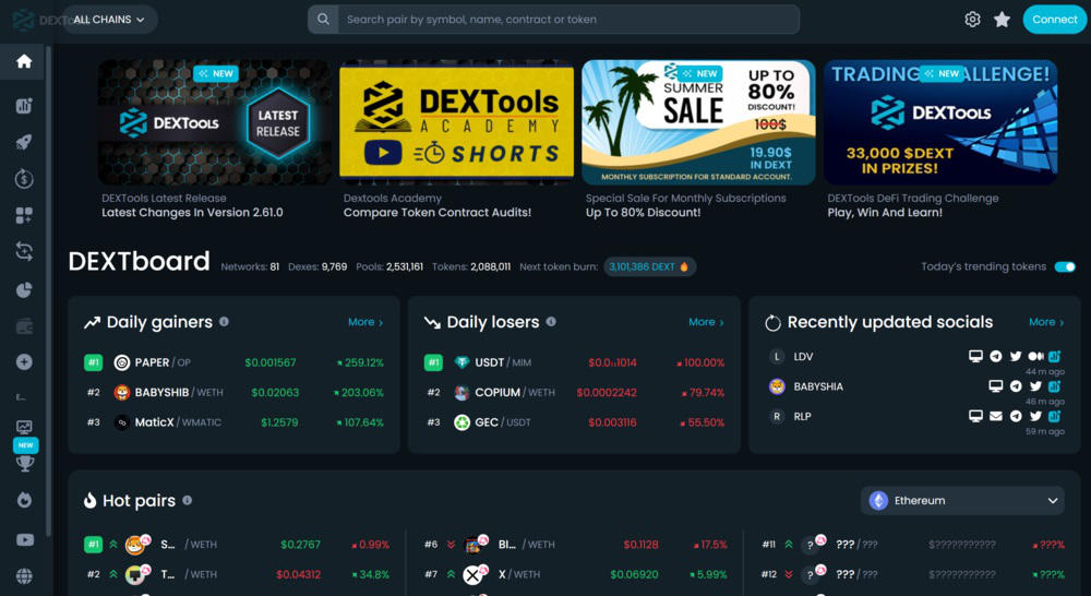 DexTools Dashboard