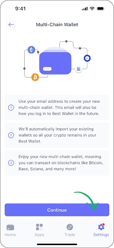 Multi-Chain Wallet Aanmelden